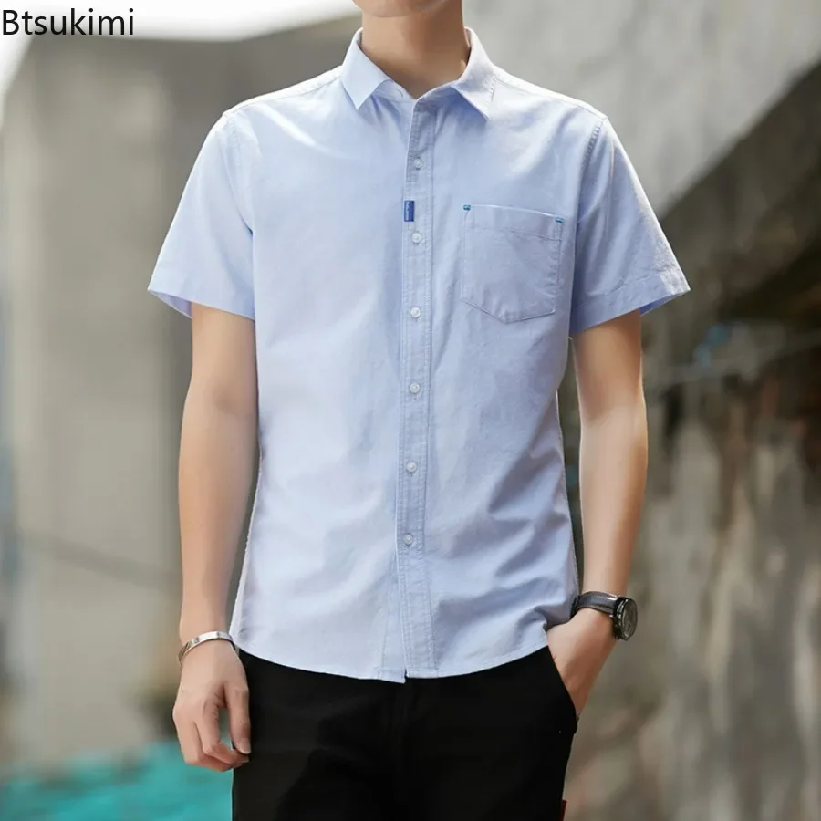 Oxford Cotton Casual Shirt Business - 2026 Men's Casual 100% Cotton Shirts