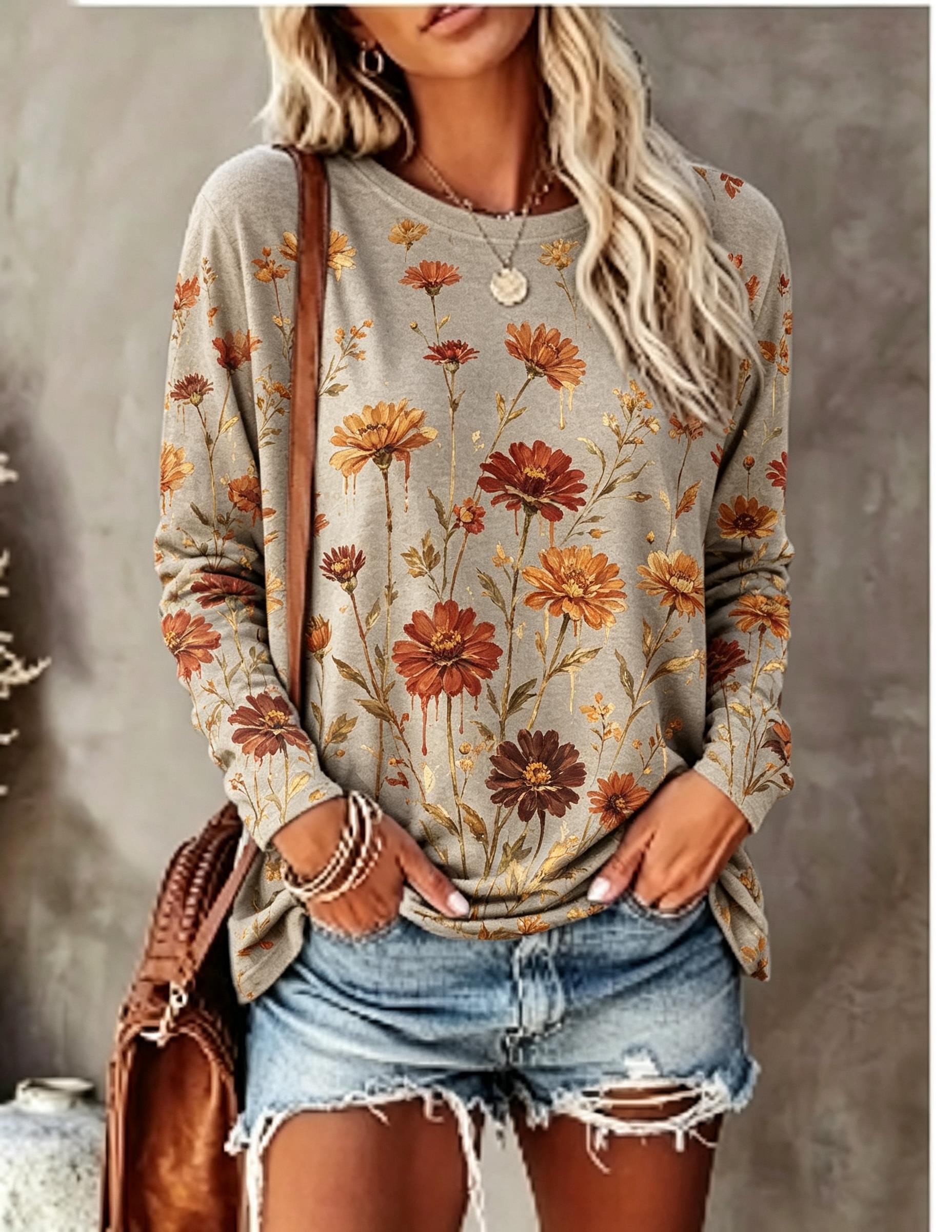 Women Long Sleeve T‑Shirt Oil  - огляд і ціна T-Shirts