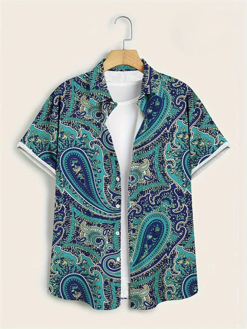 Purple Base Colorful Paisley H - огляд і ціна Vintage Hawaiian Floral Shirt