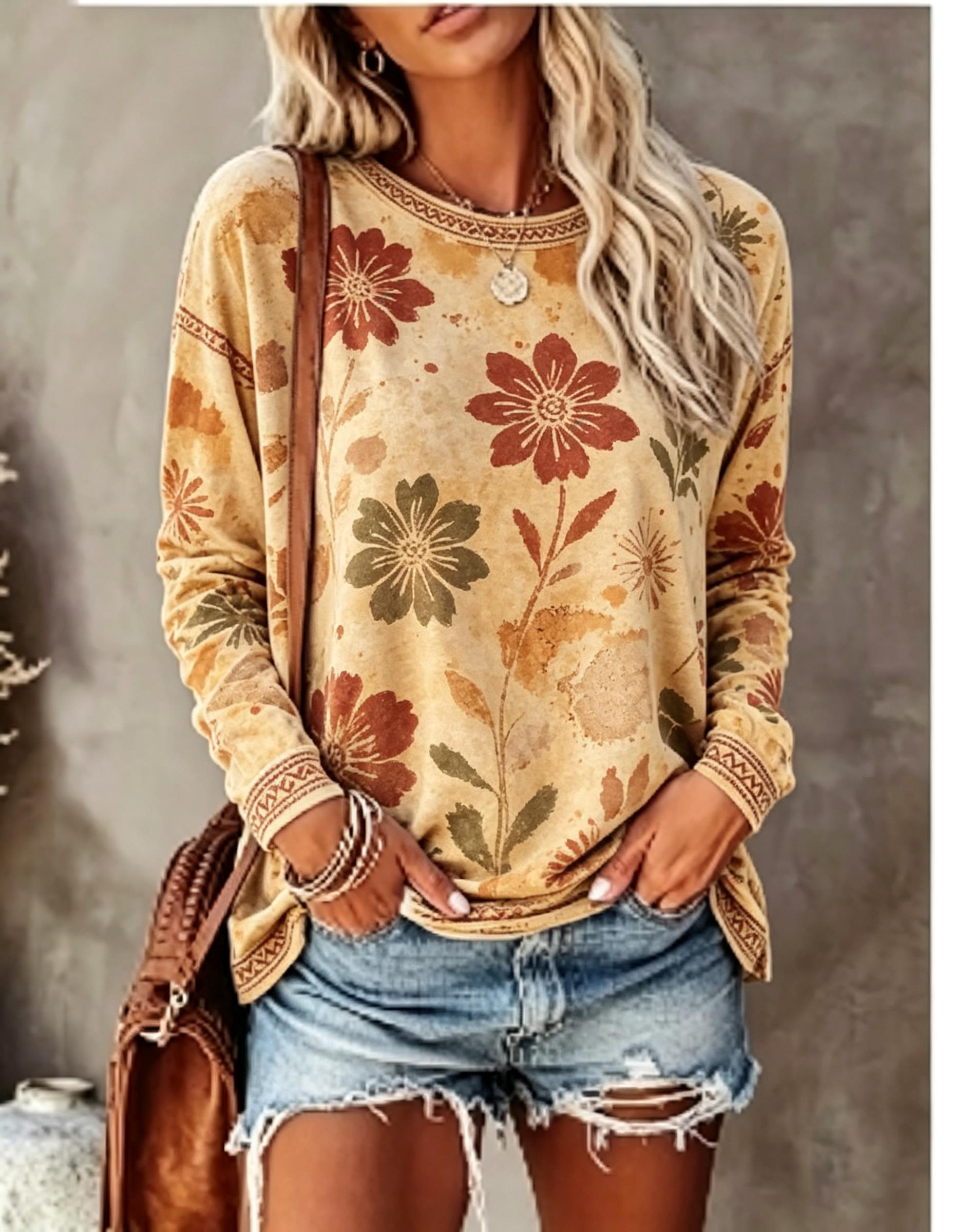 Women Crew Neck Long Sleeve T‑ - огляд і ціна T-Shirts